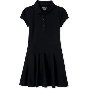The Children’S Place Girls Short Sleeve Picque Polo Dress(Black)
