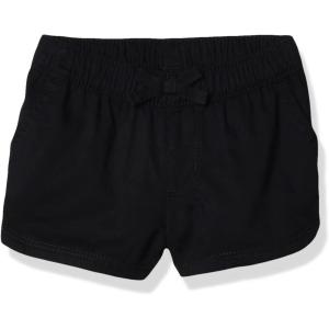 The Children’s Place Baby Girls’ and Toddler Pull on Chambray Shorts(Black)