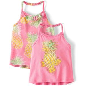The Children’s Place Baby-Girls and Toddler Halter Tank Tops(Bright Pink Pineapple 2-pack)