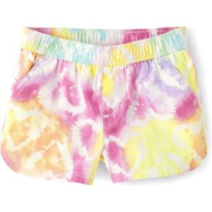 The Children’s Place Baby-Girls and Toddler Twill Pull on Shorts(Heart Tie Dye)