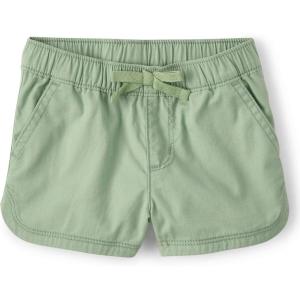 The Children’s Place Baby-Girls and Toddler Twill Pull on Shorts(Soft Fern)