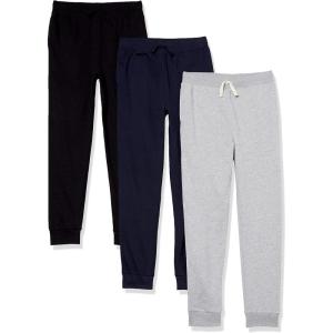 The Children’s Place Boys’ Active Jogger Pants(Black/Navy/Heather Grey 3-pack)