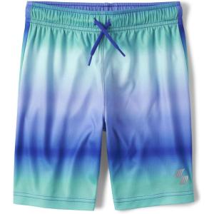 The Children’s Place Boys’ Performance Basketball Shorts(Blue Ombre)