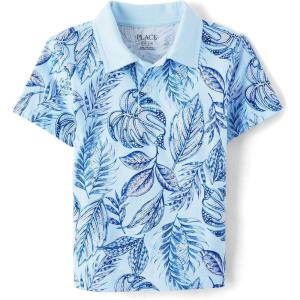 The Children’s Place Boys’ Uniform Short Sleeve Pique Polo(Clear Sky)