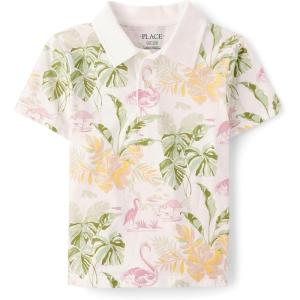 The Children’s Place Boys’ Uniform Short Sleeve Pique Polo(Hawaiian White)
