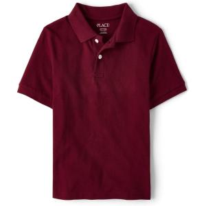 The Children’s Place Boys’ Uniform Short Sleeve Pique Polo(Redwood)