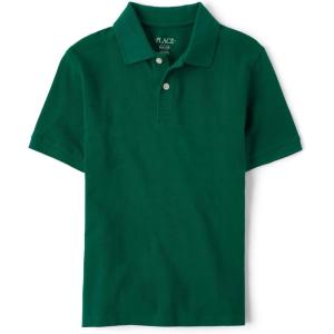 The Children’s Place Boys’ Uniform Short Sleeve Pique Polo(Spruce Shade)