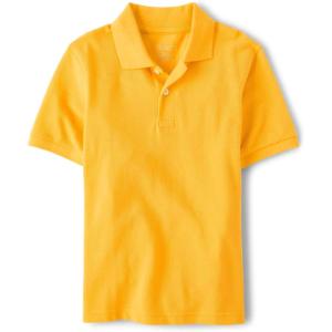 The Children’s Place Boys’ Uniform Short Sleeve Pique Polo(Yellow)