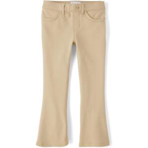 The Children’s Place Girls’ Uniform Ponte Flare Leg Pants(Sand)