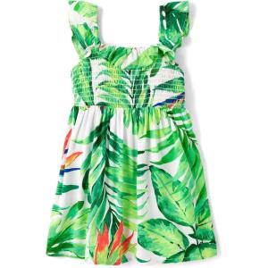 The Children’s Place Girls and Toddler Short Sleeve Fashion Dress(Tropical Renew Blue)