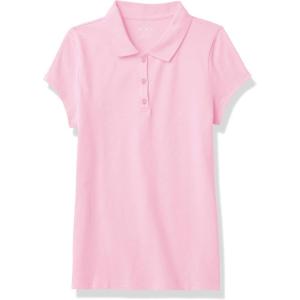The Children’s Place baby-girls And Toddler Short Sleeve Ruffle Pique Polo(Sparkle Pink)