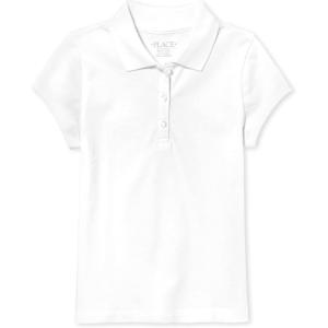 The Children’s Place baby-girls And Toddler Short Sleeve Ruffle Pique Polo(White)