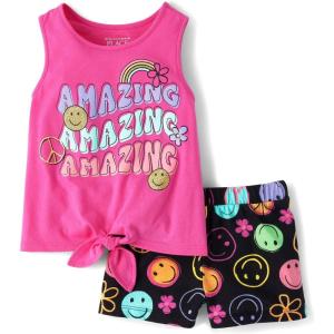 The Children’s Place baby-girls And Toddler Sleeveless Tank Top and Shorts 2- Piece Outfit Set(Amazing)