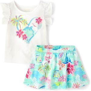 The Children’s Place baby-girls And Toddler Sleeveless Tank Top and Skort 2 Piece Outfit Set(Cosmos)
