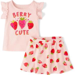 The Children’s Place baby-girls And Toddler Sleeveless Tank Top and Skort 2 Piece Outfit Set(Crystal Pink)