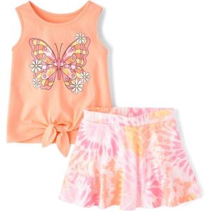 The Children’s Place baby-girls And Toddler Sleeveless Tank Top and Skort 2 Piece Outfit Set(Sunfish)