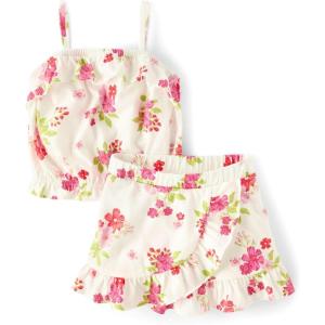 The Children’s Place baby-girls And Toddler Tank Top and Skort 2 Piece Outfit Set(Simply White Floral)