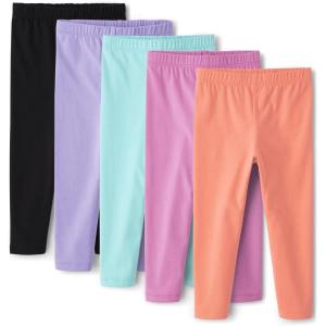 The Children’s Place,Girls,Assorted Everyday Capri Leggings(Solid 5-pack)