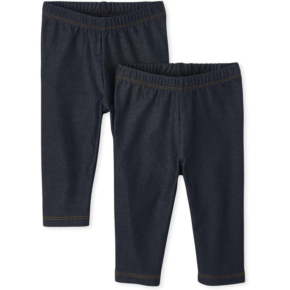imageThe Childrens Place Baby Girls Capri Leggings 2 PackIndigoIndigo 2pack