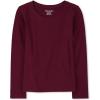 The Children’s Place Girls’ Basic Short Sleeve Layering Tee(Rubine Single)