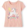 The Children’s Place Girls’ Basic Short Sleeve Layering Tee(Unicorn)