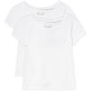 The Children’s Place Girls’ Basic Short Sleeve Layering Tee(White 2-pack)