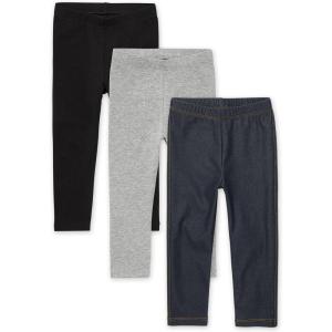 The Children’s Place Baby-Girls and Toddler Leggings 2-Pack(Black/Smoke Gray/True Indigo 3-pack)