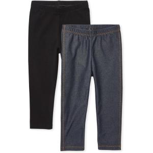 The Children’s Place Baby-Girls and Toddler Leggings 2-Pack(Black/True Indigo 2-pack)