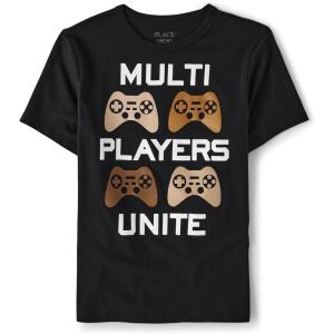 The Children’s Place Boys Dinos,Cars,Sports Short Sleeve Graphic T-Shirts(Multi Players Unite)