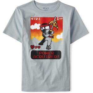 The Children’s Place Boys Dinos,Cars,Sports Short Sleeve Graphic T-Shirts(Power Acquired)