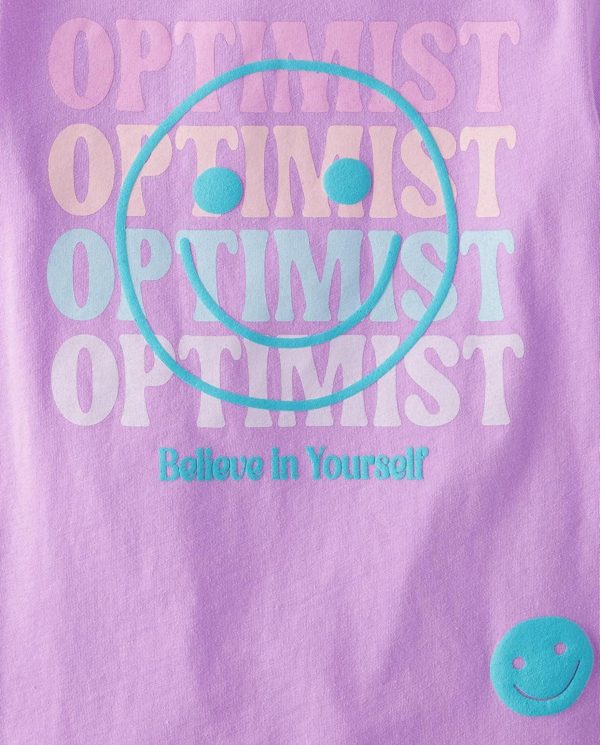 imageThe Childrens Place Girls SportsTrendsIcons Short Sleeve Graphic TShirts3 PackBeautyPositiveOptimist