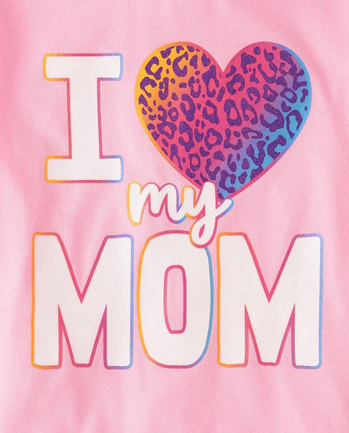 imageThe Childrens Place Girls SportsTrendsIcons Short Sleeve Graphic TShirts3 PackDoodlesHeart MomHeart Dad