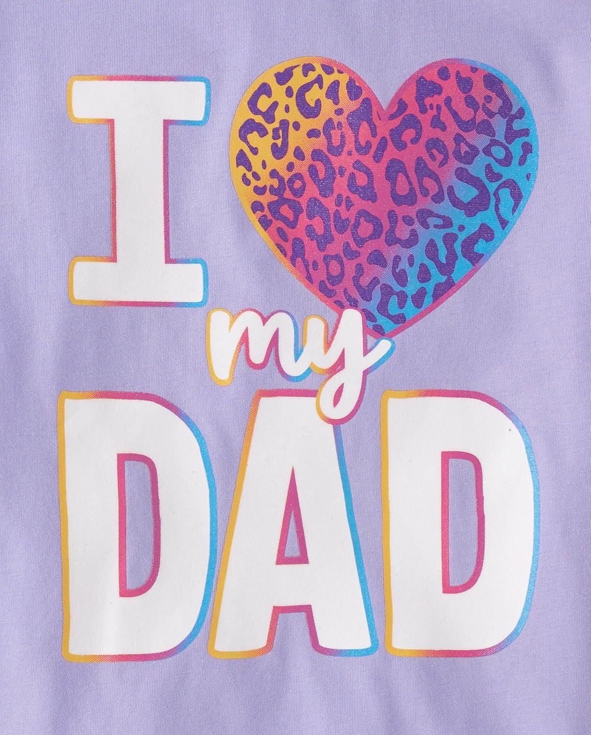 imageThe Childrens Place Girls SportsTrendsIcons Short Sleeve Graphic TShirts3 PackDoodlesHeart MomHeart Dad