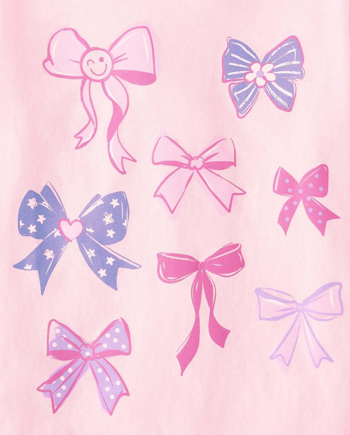 imageThe Childrens Place Girls SportsTrendsIcons Short Sleeve Graphic TShirts3 PackFutureGirlsBows