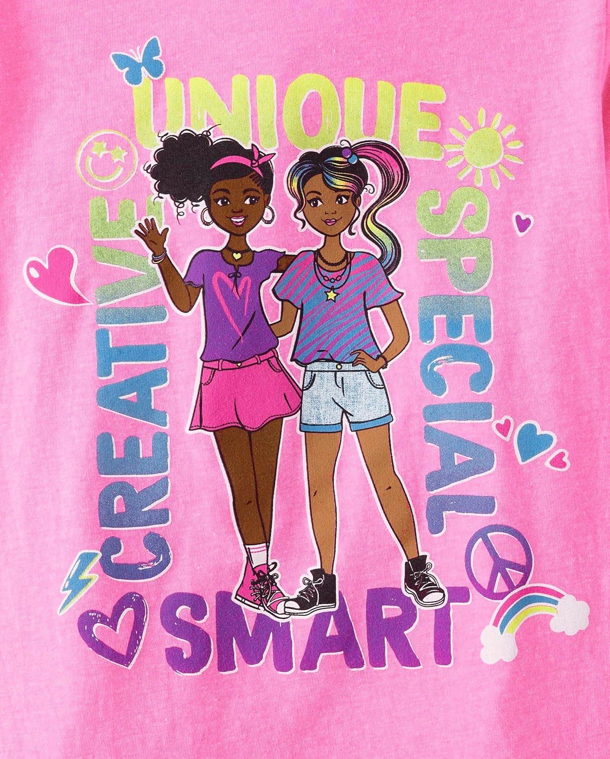 imageThe Childrens Place Girls SportsTrendsIcons Short Sleeve Graphic TShirts3 PackSmart GirlsPositive WordsGirl Future