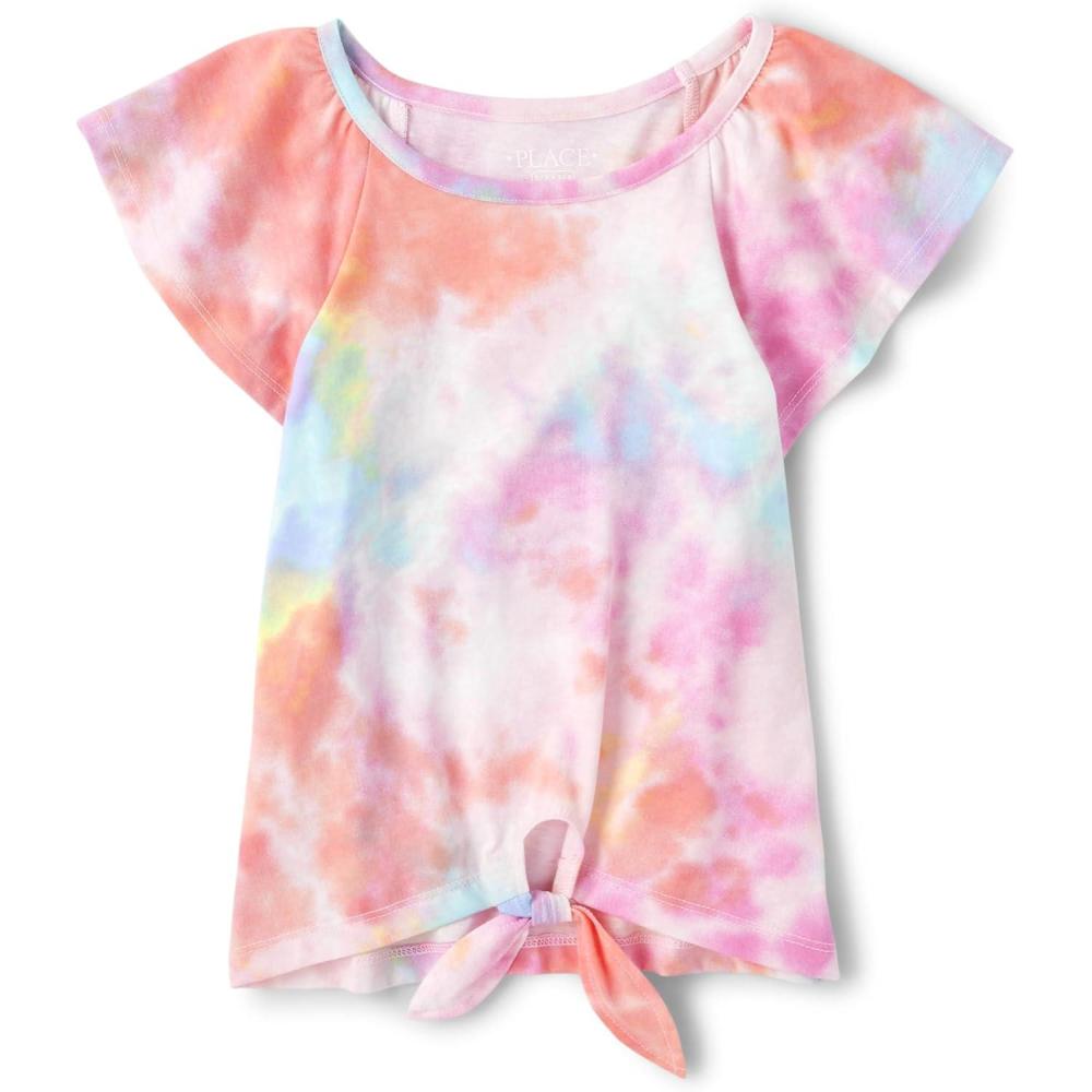 imageShort Sleeve Tie Front TopPink Sea Salt