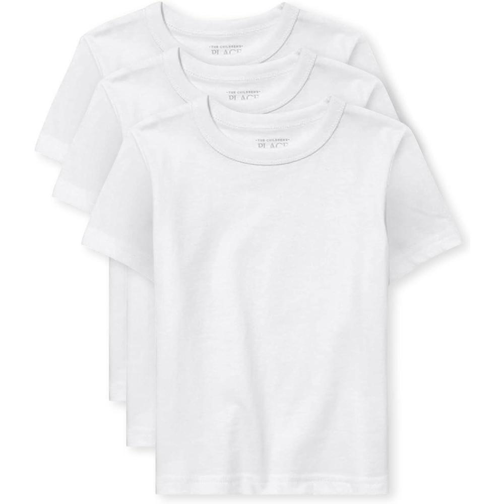 imageThe ChildrenS Place BabyBoys And Toddler Basic Short Sleeve TeeWhite 3pack