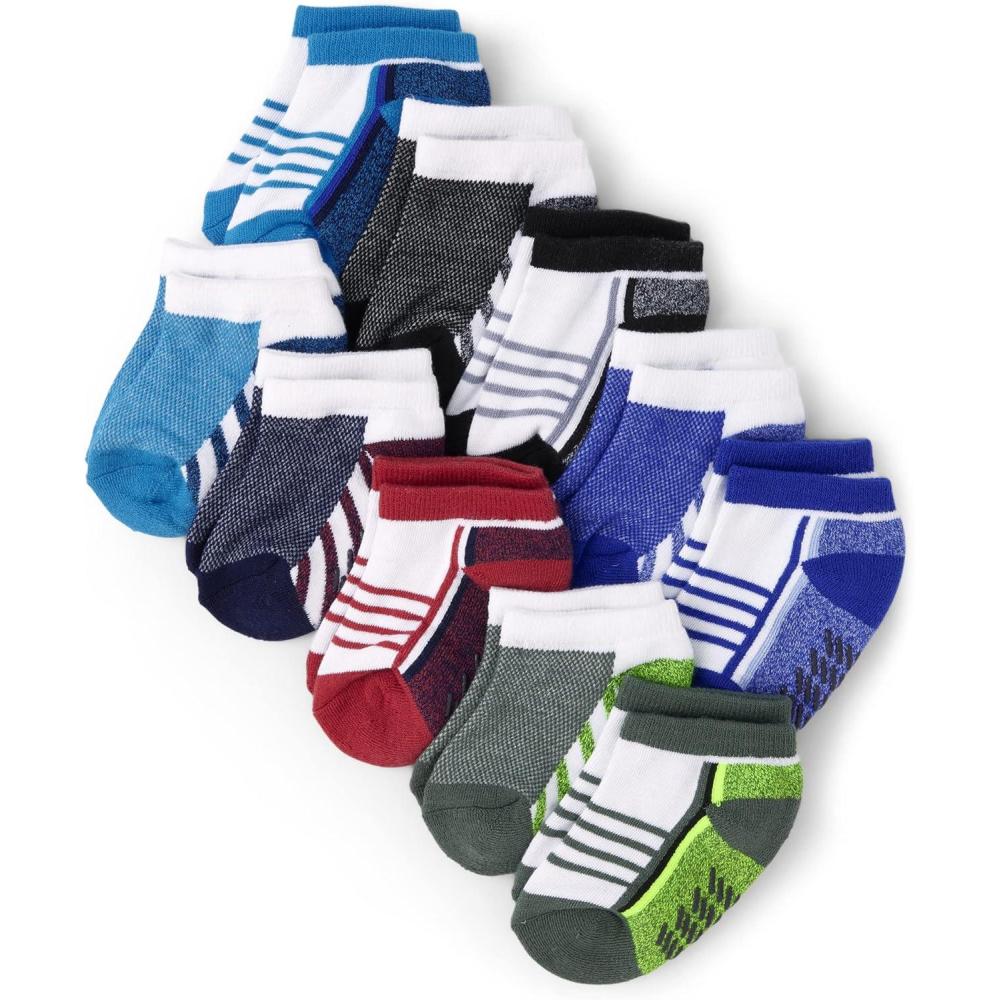 imageThe ChildrenS Place BabyBoys And Toddler Boys Ankle SocksMulticolor 10pack