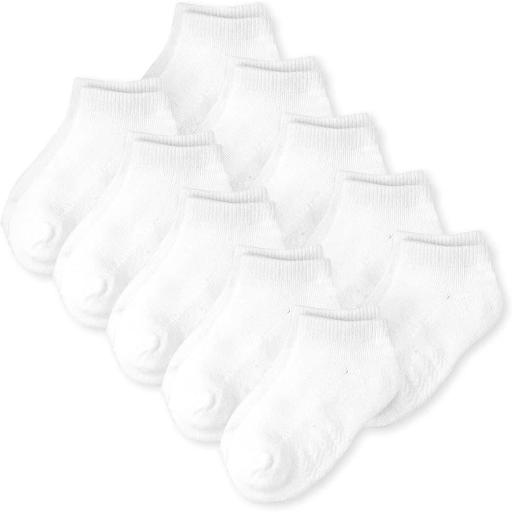 imageThe ChildrenS Place BabyBoys And Toddler Boys Ankle SocksWhite 10pack
