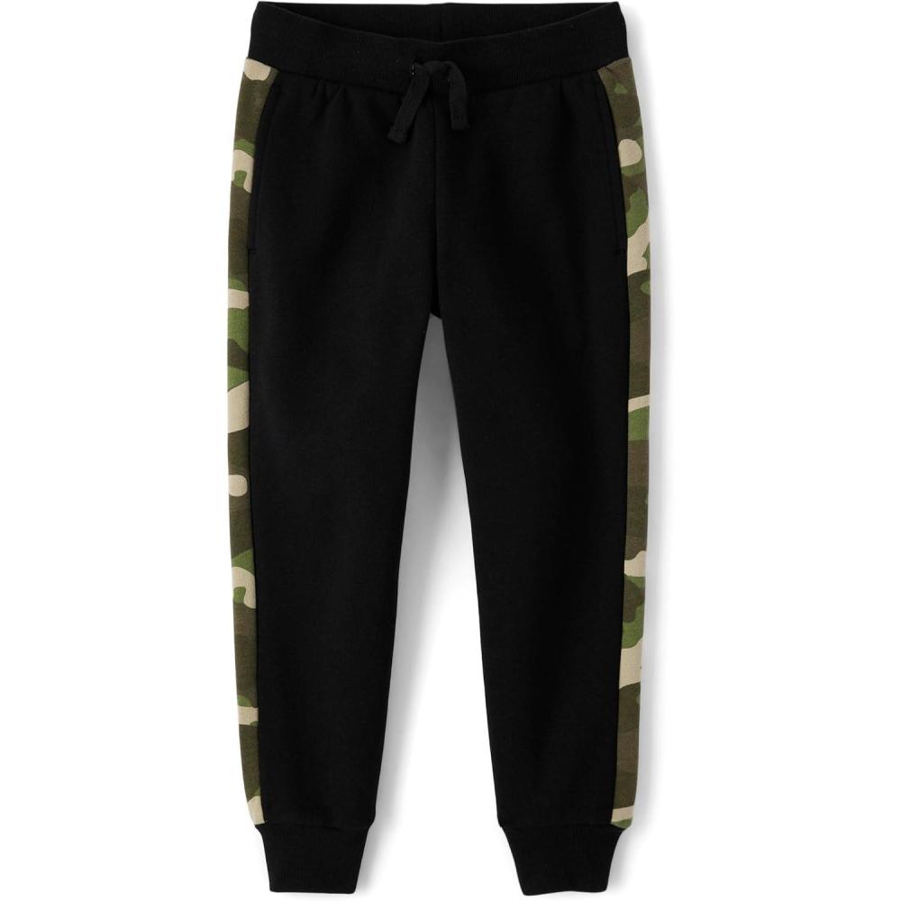 imageThe ChildrenS Place Boys Active Fleece Jogger SweatpantsBlack Camo