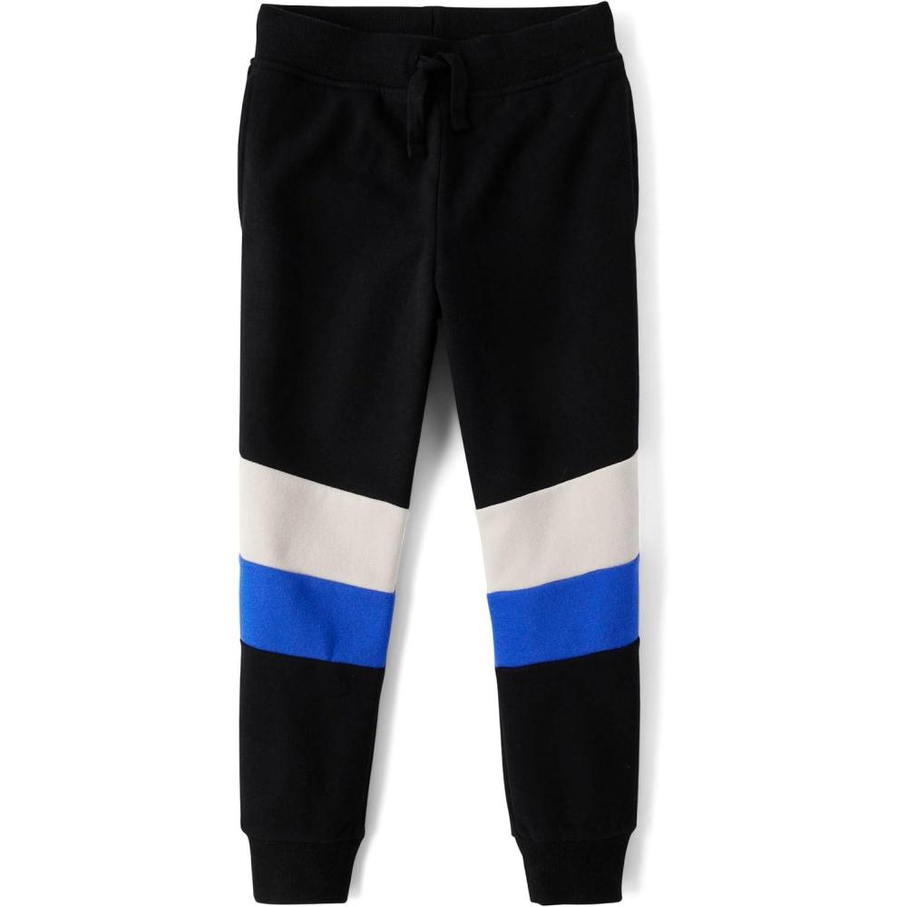imageThe ChildrenS Place Boys Active Fleece Jogger SweatpantsBlack Striped
