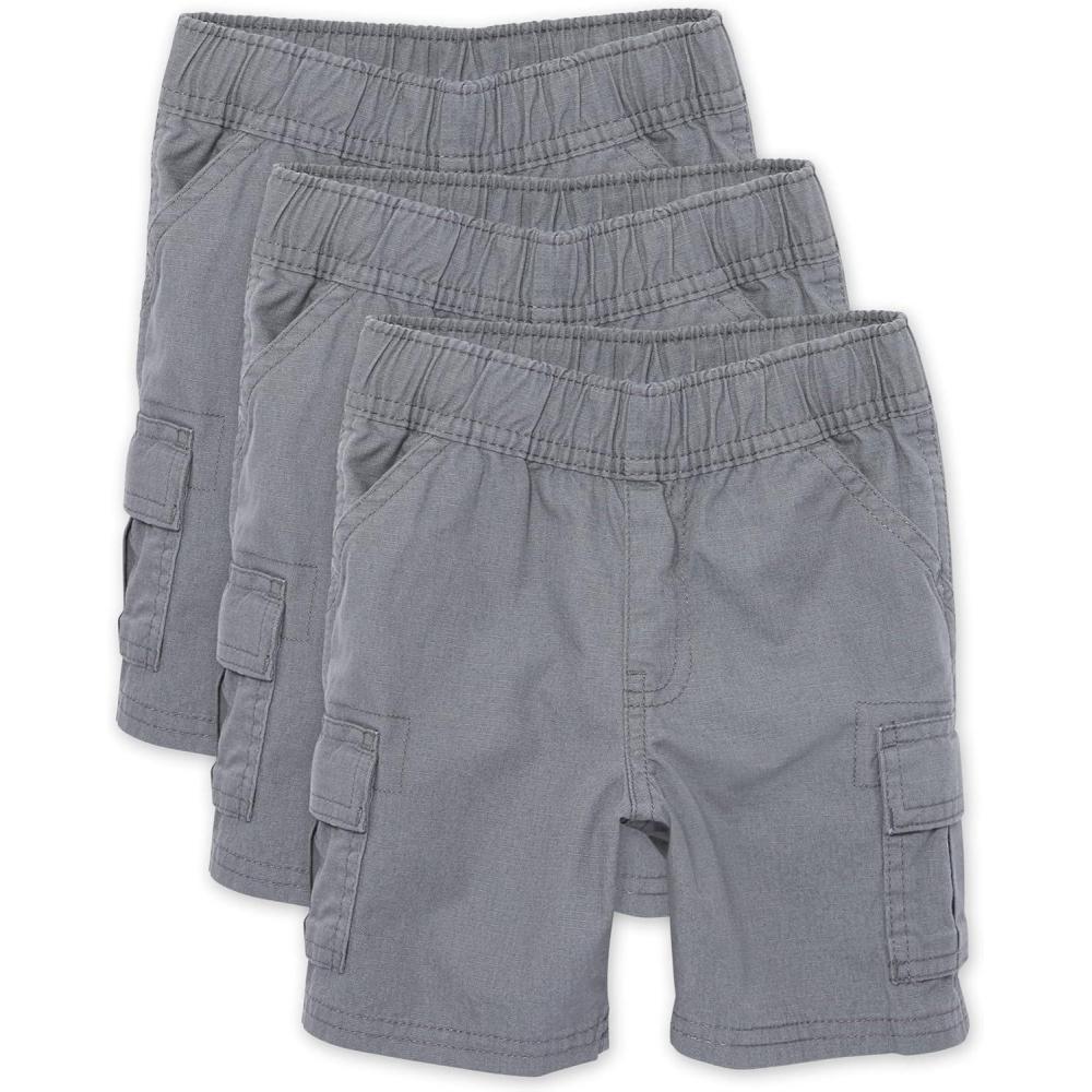 imageThe Childrens Place Baby Boys Pull On Cargo ShortsStorm 3pack