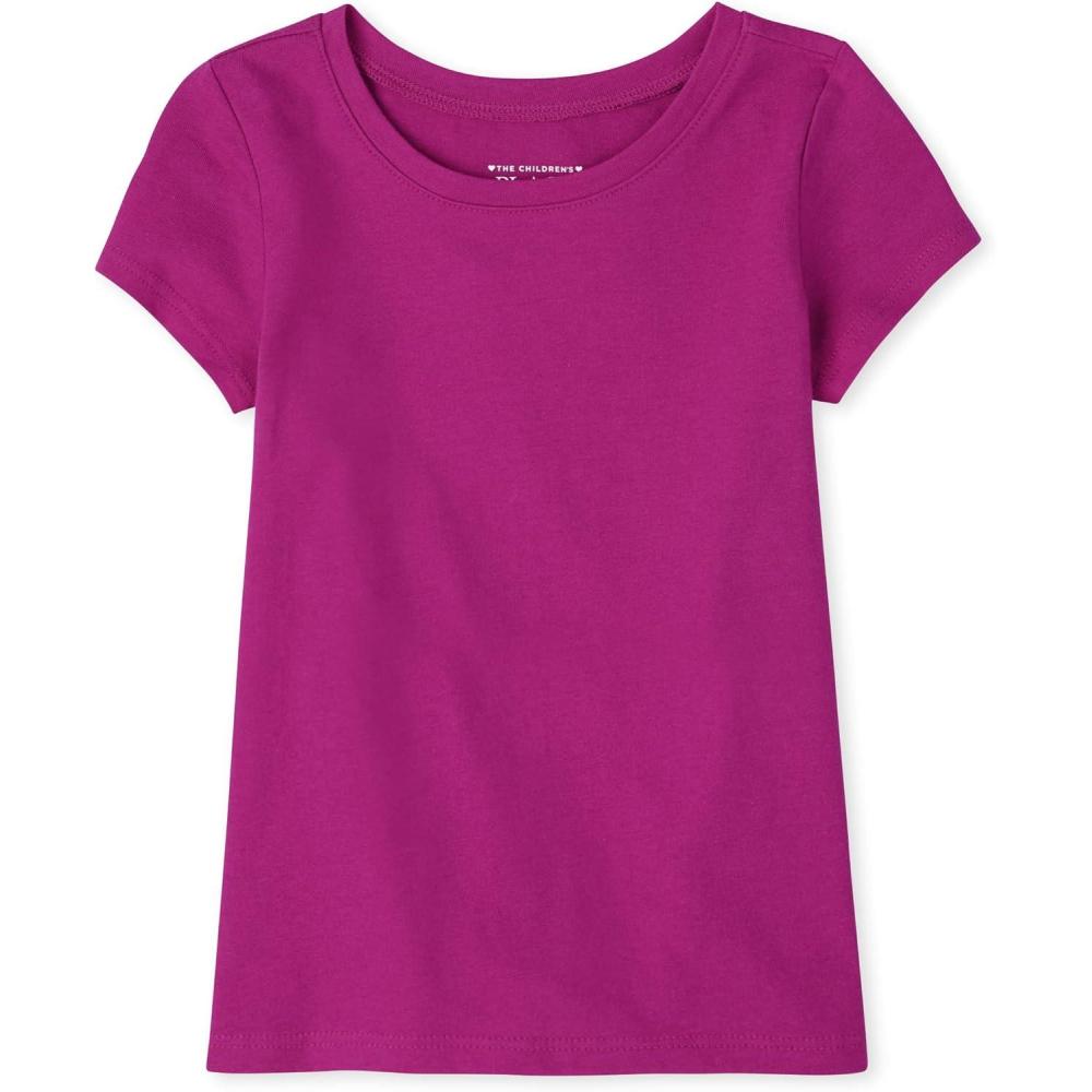 imageThe Childrens Place Baby Girls Basic Layering Short Sleeve Tee