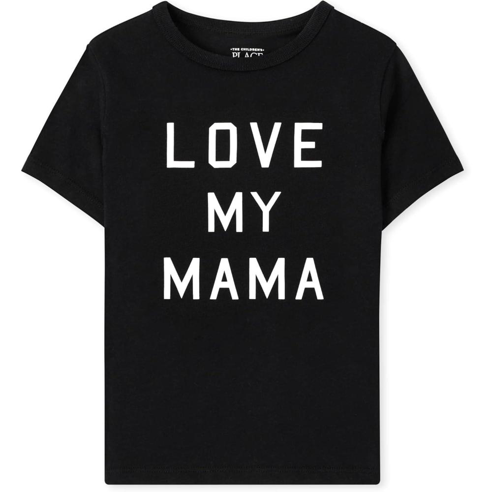 imageThe Childrens Place Baby Mamas Boy Short Sleeve Graphic T ShirtLove My Mama Single