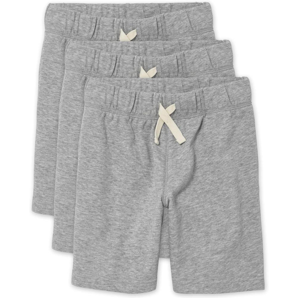 imageThe Childrens Place BabyBoys and Toddler Essential French Terry ShortsHeather Grey 3 Pack