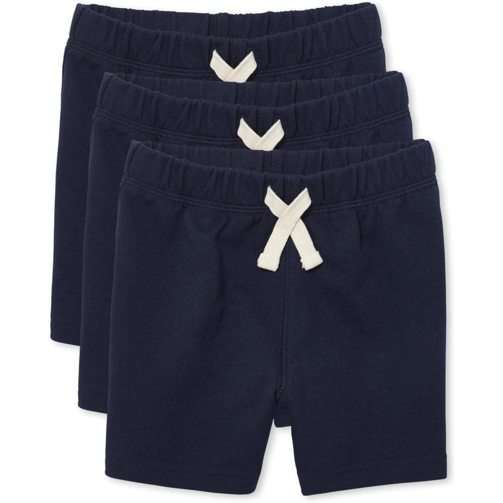 imageThe Childrens Place BabyBoys and Toddler Essential French Terry ShortsNew Navy 3 Pack
