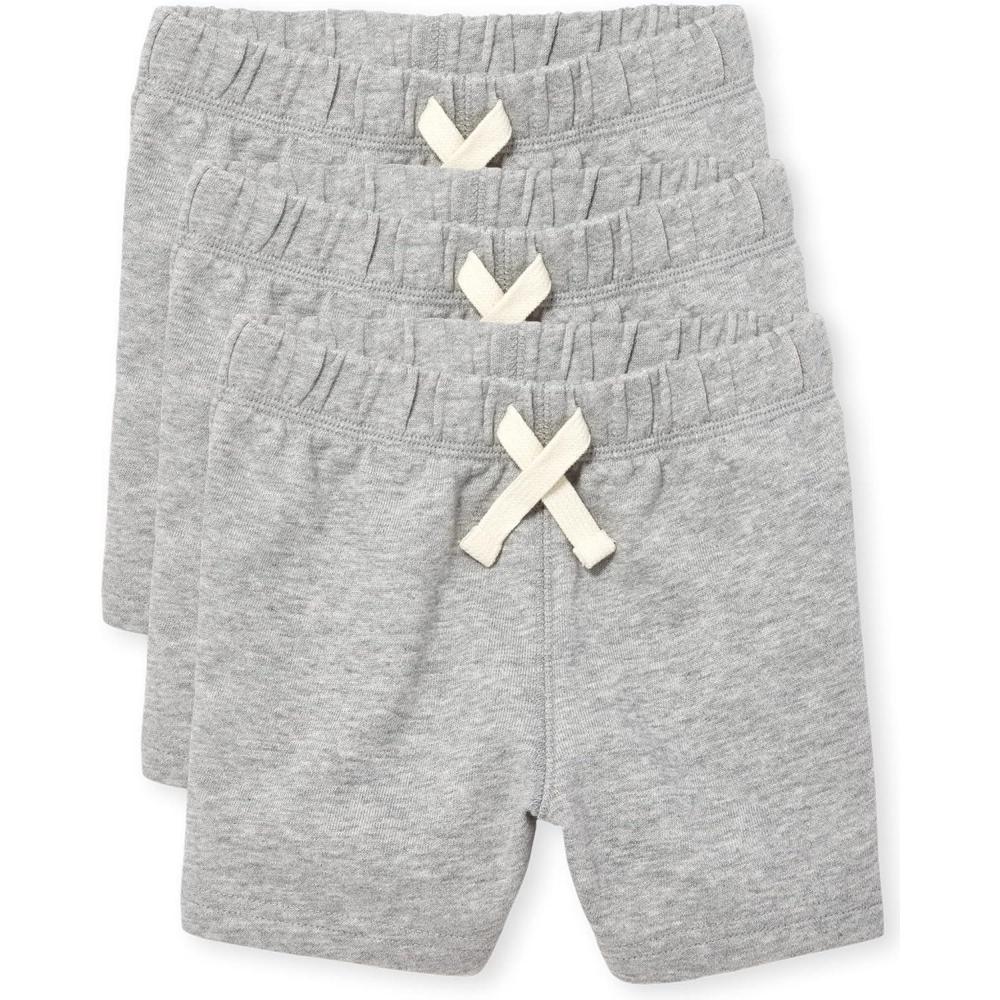 imageThe Childrens Place BabyBoys and Toddler Essential French Terry ShortsSmoke Gray 3 Pack