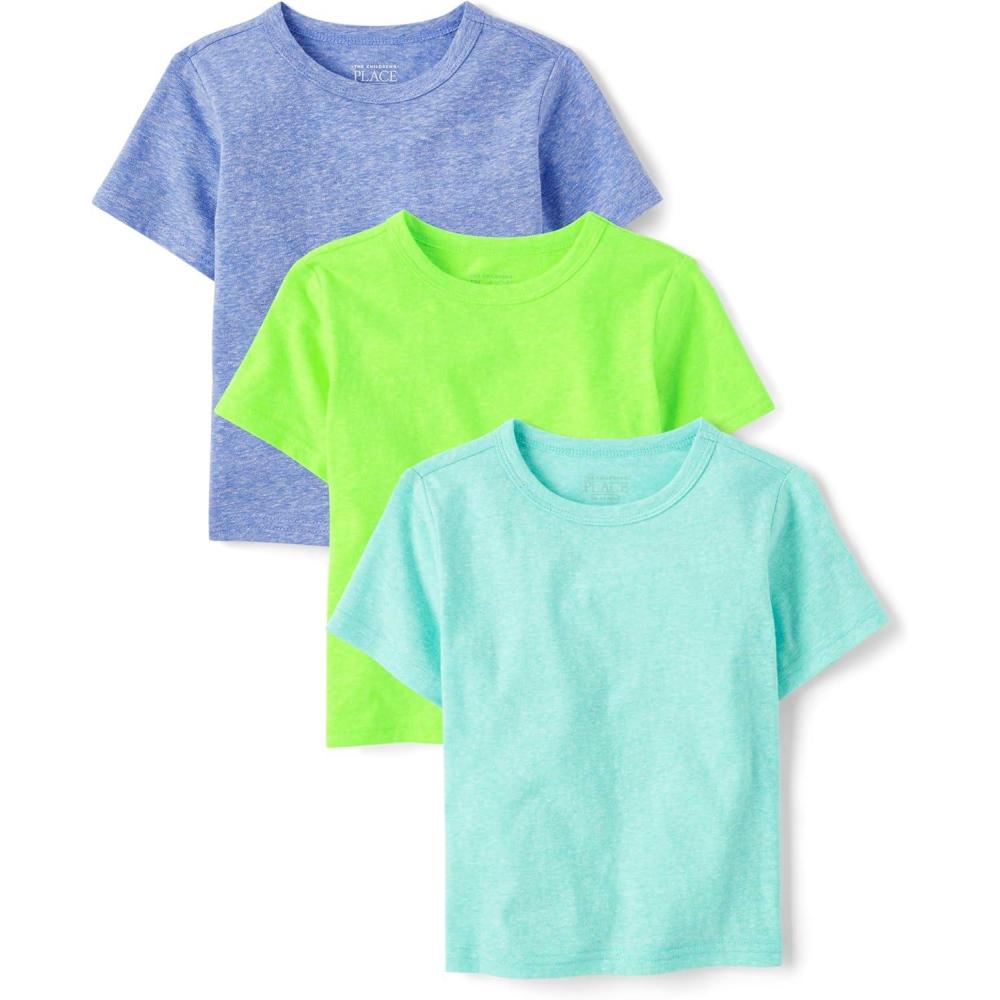 imageThe Childrens Place BabyBoys and Toddler Short Sleeve Crew Neck TeesBlue 3pack