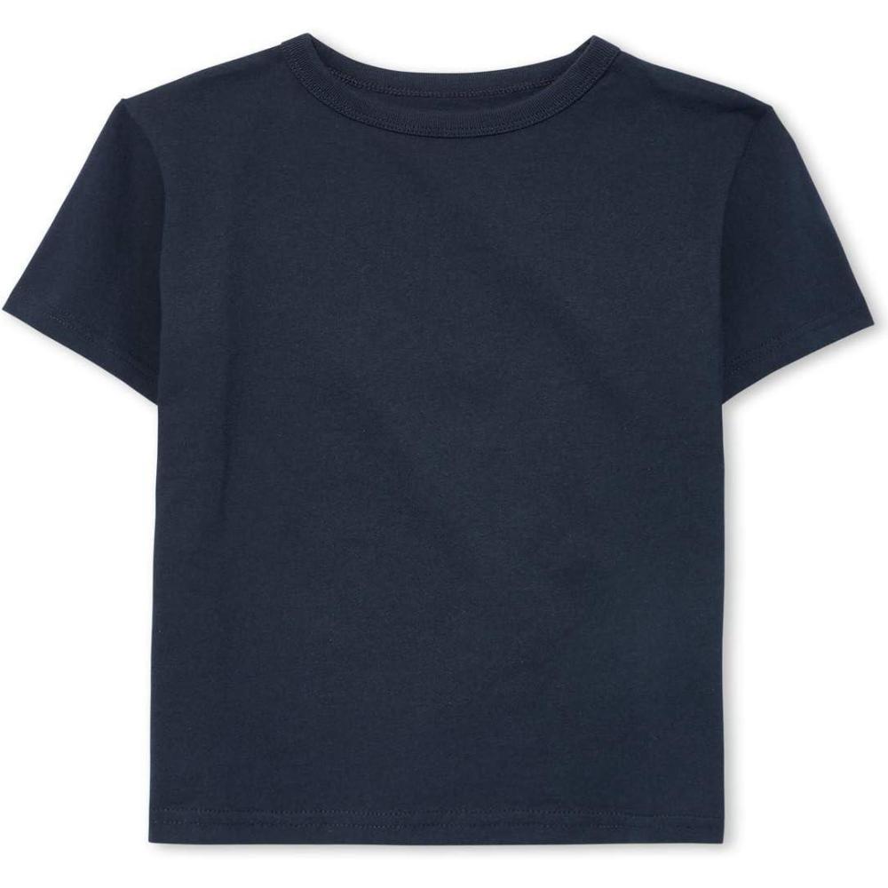 imageThe Childrens Place Boys Basic V Neck Short Sleeve Tee 2 PackNew Navy Single