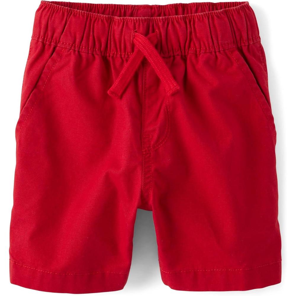 imageThe Childrens Place Boys Uniform Pull on Cargo ShortsRuby